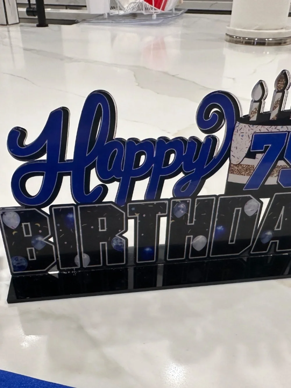 3 Birthday celebration signs  for a 75 year old